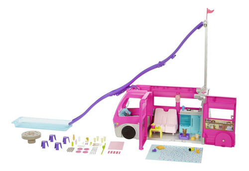 Barbie Dream Camper 60 Accesorios 120cm Mattel HCD46