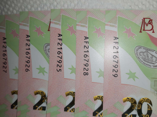 Billetes Dede Vi20 Pesos Nuevos Serie Consecutiva