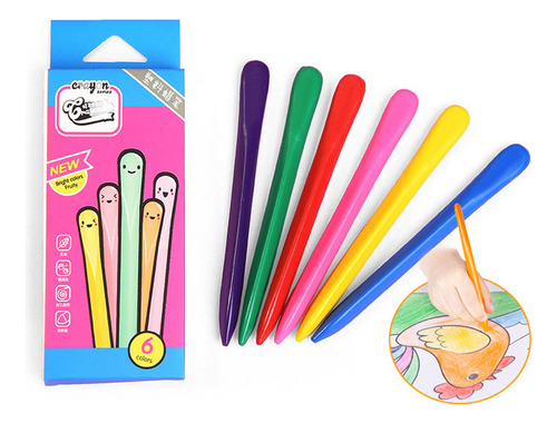 A Lápis Magic Triangular Crayons Mágico Giz Cera Caixa