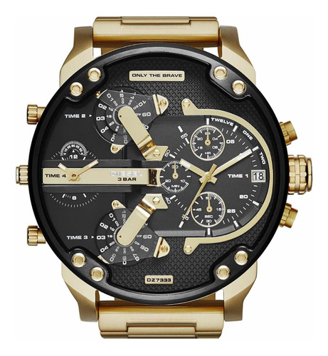 Reloj Diesel Dz7333 Mr Daddy 2.0 Original Gold Quarzo