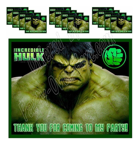 The Incredible Hulk Stickers Favores De Fiesta Suministros 