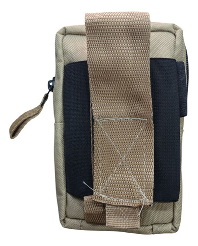 Pouch Porta Celular Tactico Con Sistema Molle Beige