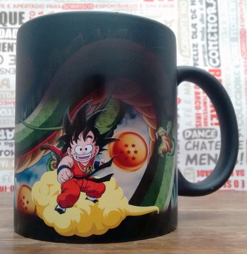 Caneca Mágica Kid Goku - Nuvem Voadora - Dbz - Dragon Ball