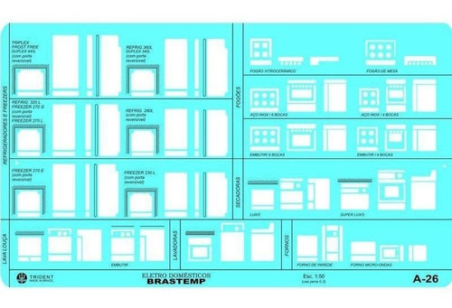 Gabarito Trident Arquitetura A-26 Eletrodomésticos 17072