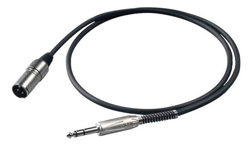 Proel Bulk230lu1 Cable Canon Macho Plug Metal Estereo 1m