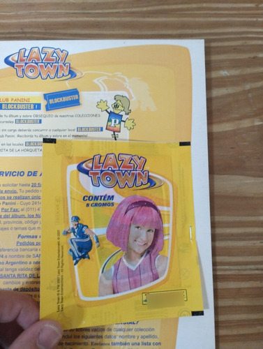 Álbum Lazy Town. Panini. Vacío Más Un Sobre (Usado)