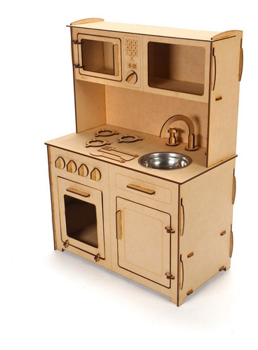 Imagen 2 de 8 de Cocinita De Juguete Cocina De Madera Infantil Juego Chicos
