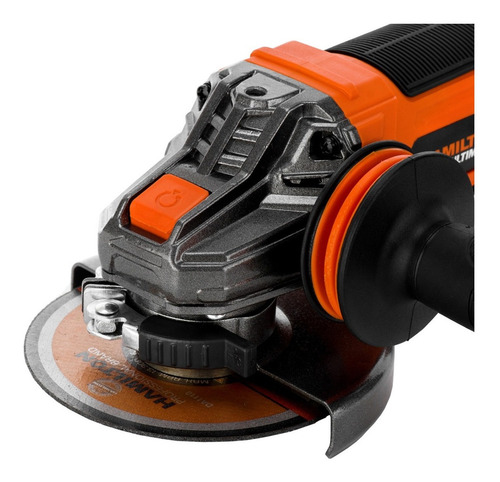 Imagen 3 de 5 de Amoladora angular inalámbrica Hamilton ULT115 de 50 Hz naranja y negra 220 V - 240 V Cargador