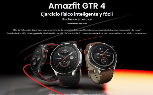 Imagen 10 de 10 de Smartwatch Reloj Amazfit Gtr 4 Gps Spo2 Alexa Musica + Film