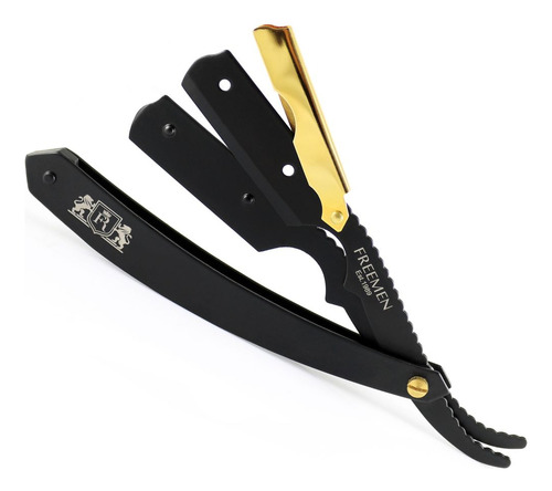 Navalhete De Barbear Profissional Preto Clip Dourado