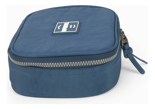 Estojo Escolar Juvenil Box Capacidade 100 Lápis 36 Elásticos Cor Azul-azul Liso