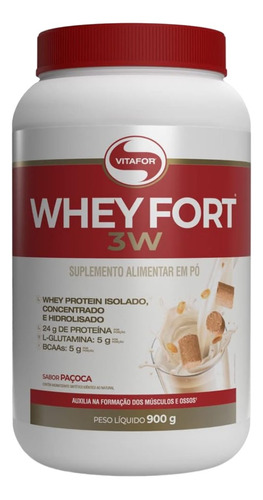 Vitafor Whey Fort 3w Paçoca Vitafor Proteina Isolada E Conc
