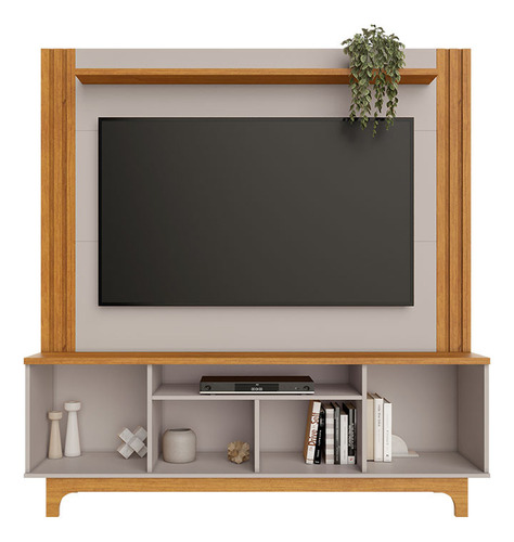 Home Balsamo Candian 150cm Mdp/mdf Tvs 65pol Jcm Movelaria Cor Cinamomo/off White