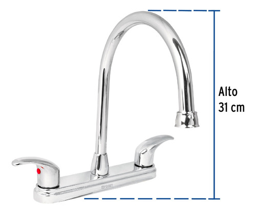 Llave Mezcladora Manerales Para Fregadero Alto Foset 49687