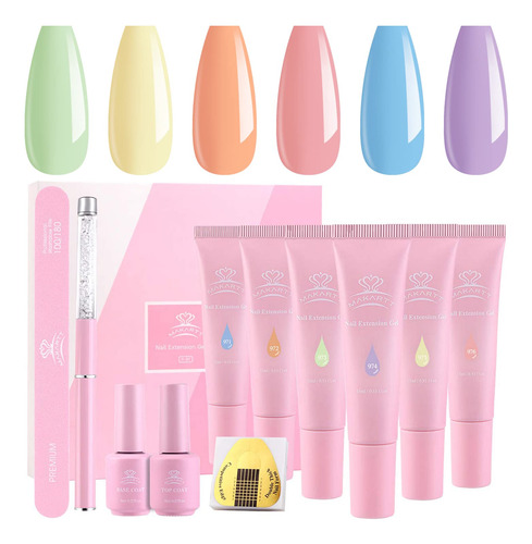 Makartt Nail Qik Kit De Extensin De Gel, Solucin Antidesliza