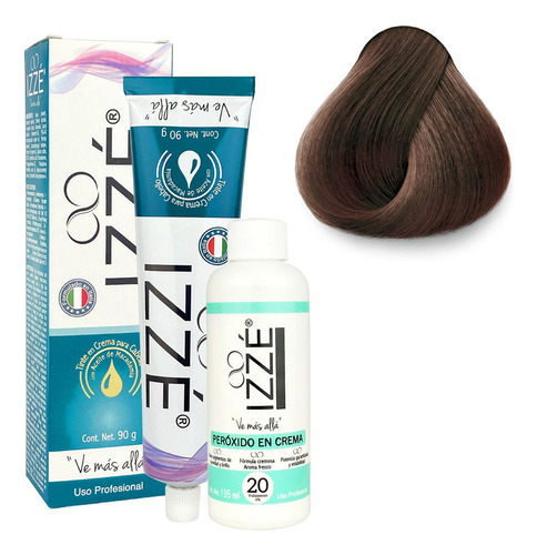 Tinte Profesional Izzé Gz7.77 Rubio Medio Marron Intenso 90g