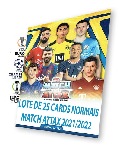 Lote De 25 Cards Normais Match Attax 2021/2022