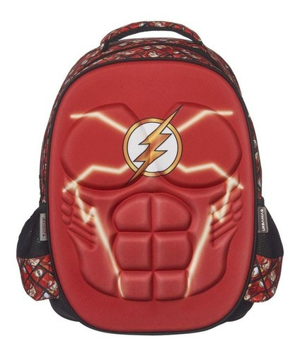 Justice League - Mochila Primaria Color Rojo Diseño de la tela 3D