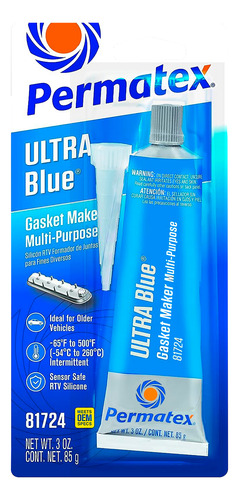 Ultra Azul Rtv Silicon 3.35oz Tubo C 12 Permatex