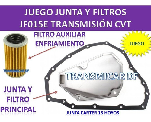 Kit Filtros+junta+5lts Aceite Cvt Jf015e Attitude Sentra