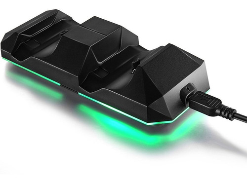 Imagen 4 de 5 de Xbox One S Estación Carga Dual + 2 Pilas Recargables Negra