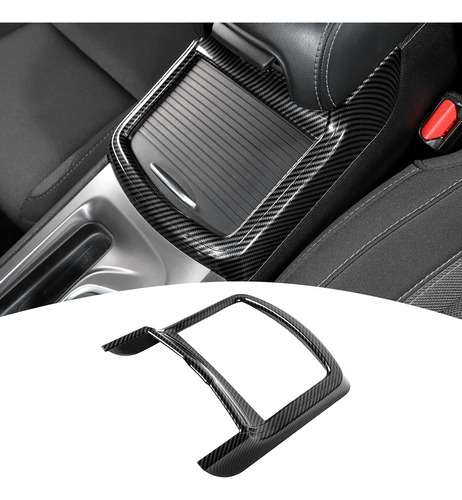 Carbon Fiber Water Cup Holder Cover Trim Decor Sticker For  