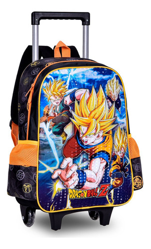 Mochila Rodinhas Dragon Ball Z Goku Super Saiyajin Dz23101k