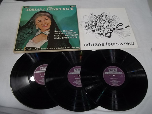 Box 3 Lp Vinil - Adriana Lecouvreur - Cilea