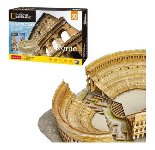 Puzzle 3d Coliseo Romano Original Natgeo Con Revista