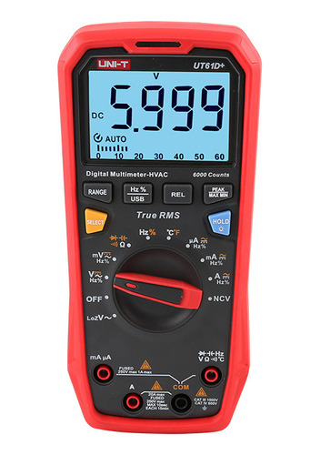 Multímetro Digital True Rms Uni-t Ut61d+, Usb, Loz Acv 