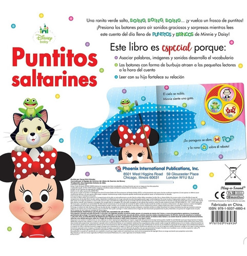 Libro Con Sonidos Puntitos Saltarines Disney Baby Minnie
