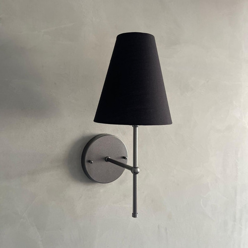 Arandela De Parede Classica Com Cúpula + Lampada Branco Frio Estrutura Chumbo Cup Preto