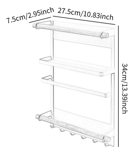 Estante De Almacenamiento De Cocina Con Estante De Negro