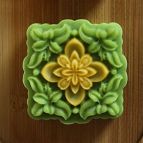 Selos Com Padrão De Flores Moon Cake Molds Hand Pressure Moo