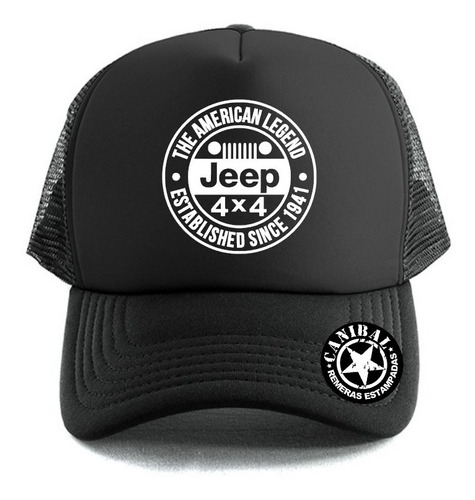 Gorras Trucker Jeep 4x4 Remeras Estampadas Canibal