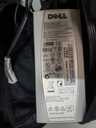 Cargador De Viaje Dell Pa-12 Family 65w Seminuevo (Usado)