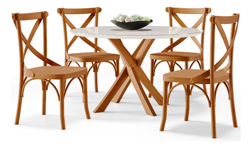 Cadeira Para Sala de Jantar e Estar Living Ávila L02 Madeira Maciça