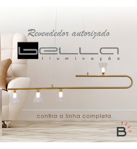 Pendente Gem Bronze Bella 25w Hl026 Vidro Soprado 27cm G9 110v/220v