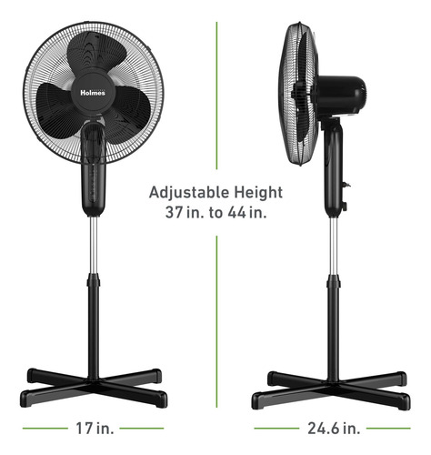 Ventilador De Pie Holmes 16 Digital, 3 Velocidades Y 3 Modos