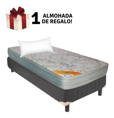 Conjunto Sommier Inducol Colchon Pyxis Europillow