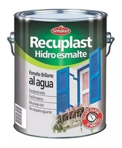 Hidroesmalte Al Agua Secado Rapido Brillante 1 Lts