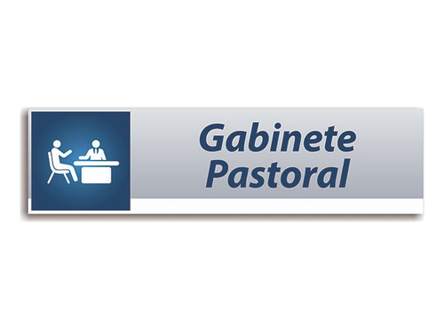 Placa Igreja Gabinete Pastoral Identificação Personalizada
