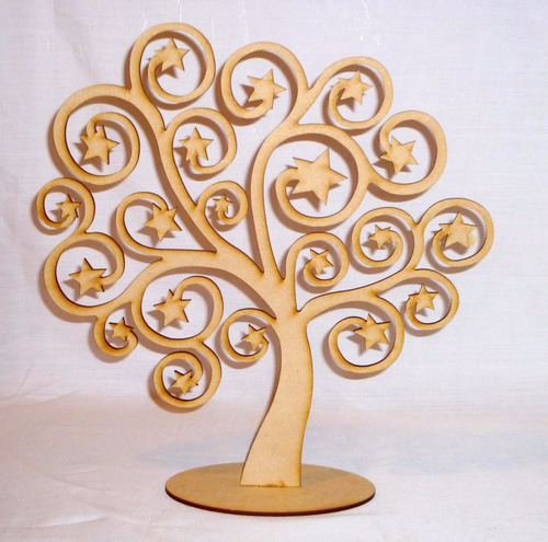  Árbol De La Vida Central (20 Cm Altura) Mdf (10 Unid)