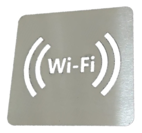 Imagen 2 de 5 de Señal Wi-fi De 120x120 Mm Cartel Acero Inoxidable