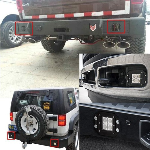 Imagen 5 de 10 de Pieza Faro Led Dually 16w Empotrable 4d Universal Jeep Rzr