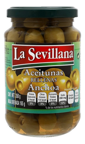 Aceituna Con Anchoa Sevillana Botella 350 Grs