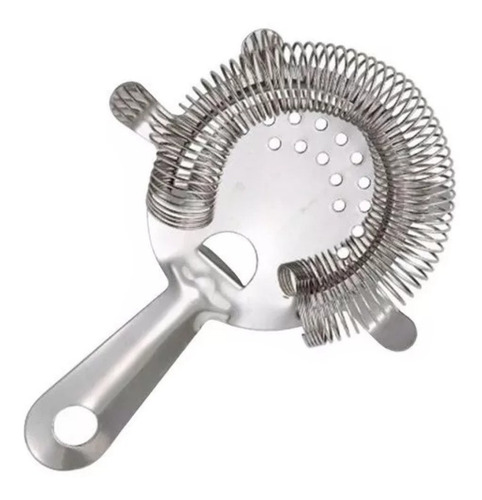 Colador Oruga Acero Inox Barman Cocteleria Jugos Tragos Bar Color Plateado
