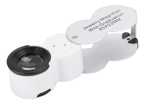 Lupa De Joyería De 45x, Lupa Portátil Con Luz Uv Led