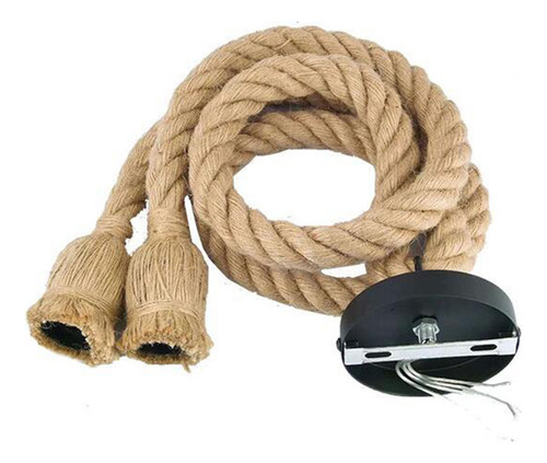 Cuerda De Yute Para Lámpara Colgante De Cáñamo, Estilo Indus