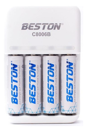 Cargador Y 4 Pilas Baterías Recargables Aa 1500mah